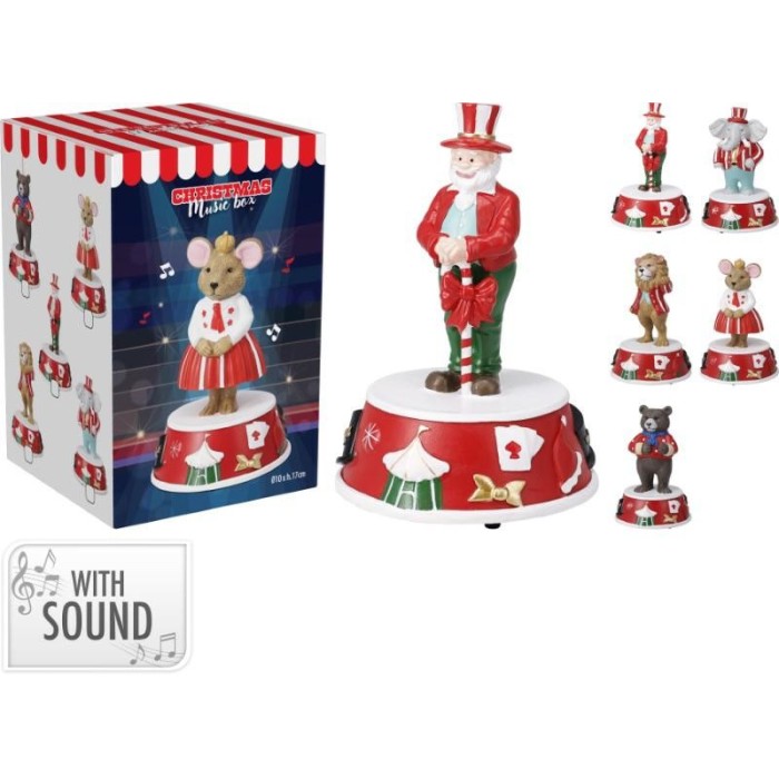 ANIMALI CIRCO CON MUSICA H.17 5 ASSORTITI